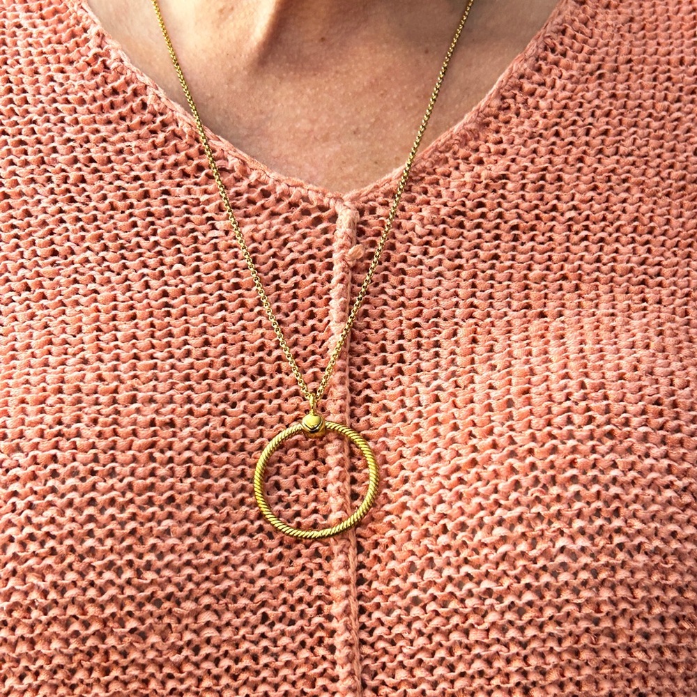 kate spade Gold Circular Pendant Necklace